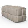 Bettbank Ella Bouclé Beige - Creme/Schwarz, MODERN, Holz/Kunststoff (110/45/45cm) - Bessagi Home