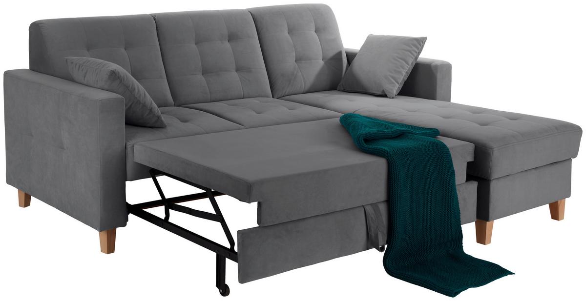 Colțar BERGEN - gri închis, Design, textil (231/160cm) - Luca Bessoni