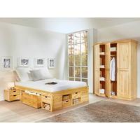 Stauraumbett Claas Kiefer - Naturfarben, Basics, Holz (140/200cm) - MID.YOU