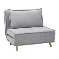 Fotelja Na Razvlačenje Layla - prirodne boje/svijetlo siva, Moderno, drvo/tekstil (104/92/84cm) - Bessagi Home