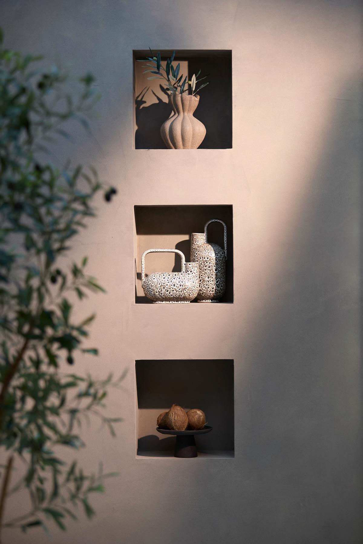 WAZON DEKORACYJNY 5747482_SILLIAN - brązowy, Basics, ceramika (20,5/20,5/24,5cm) - Light & Living