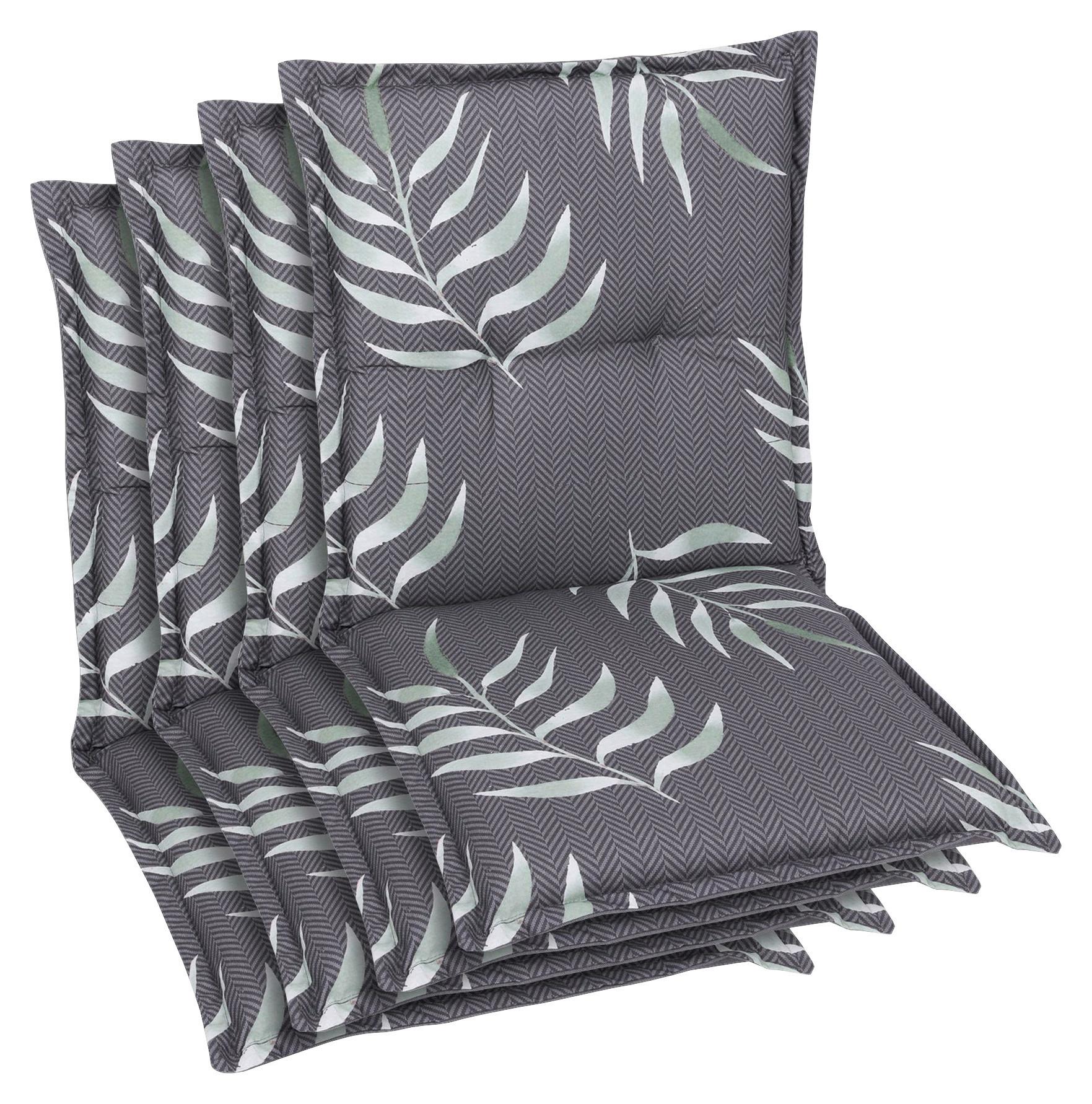 Sesselauflagenset Anthrazit, 4-teilig - Anthrazit, Basics, Textil (50/7/100cm)