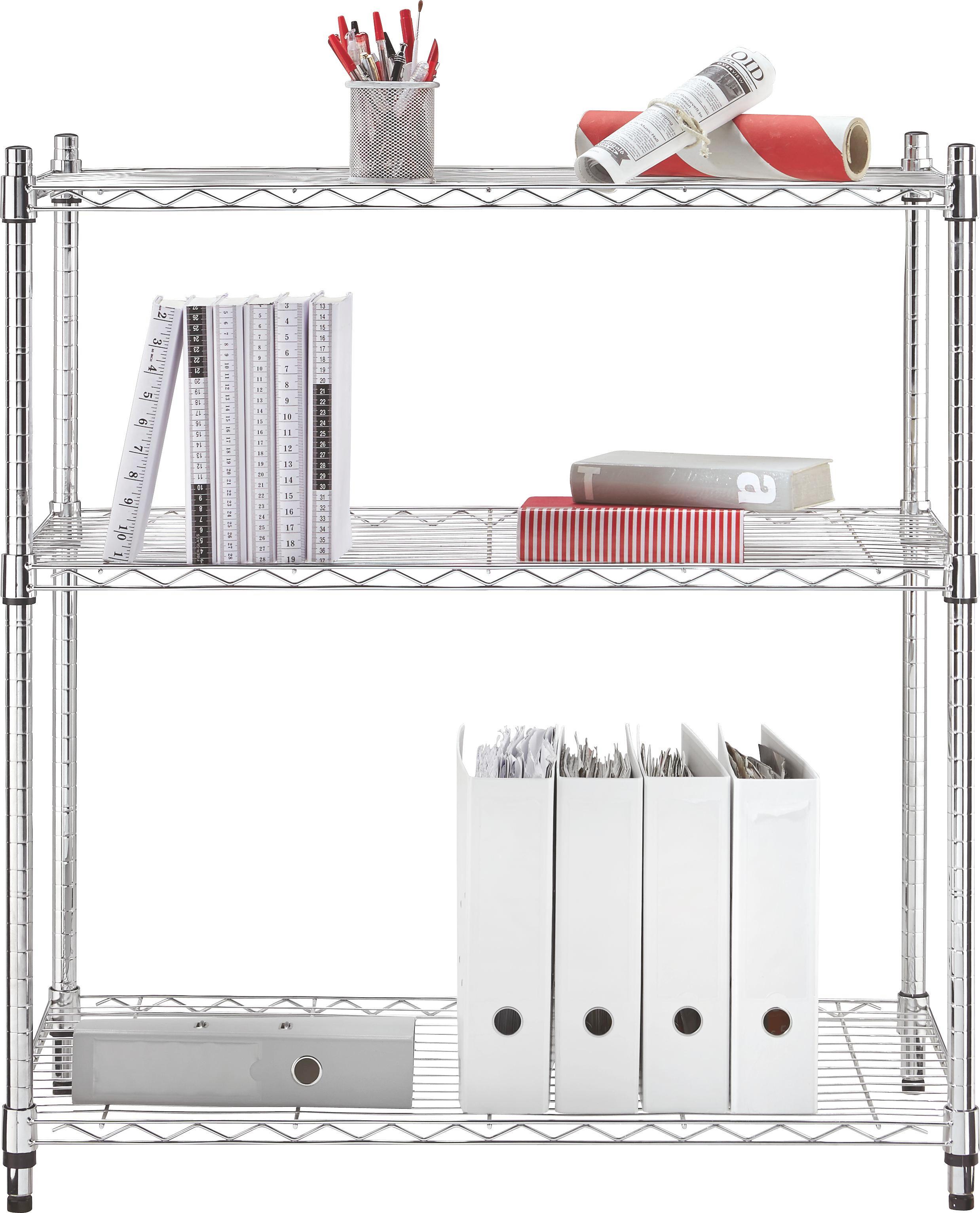 Regal Chromfarben, 3 Ablagen - Chromfarben, Kunststoff/Metall (91/99/46cm) - Mömax modern living