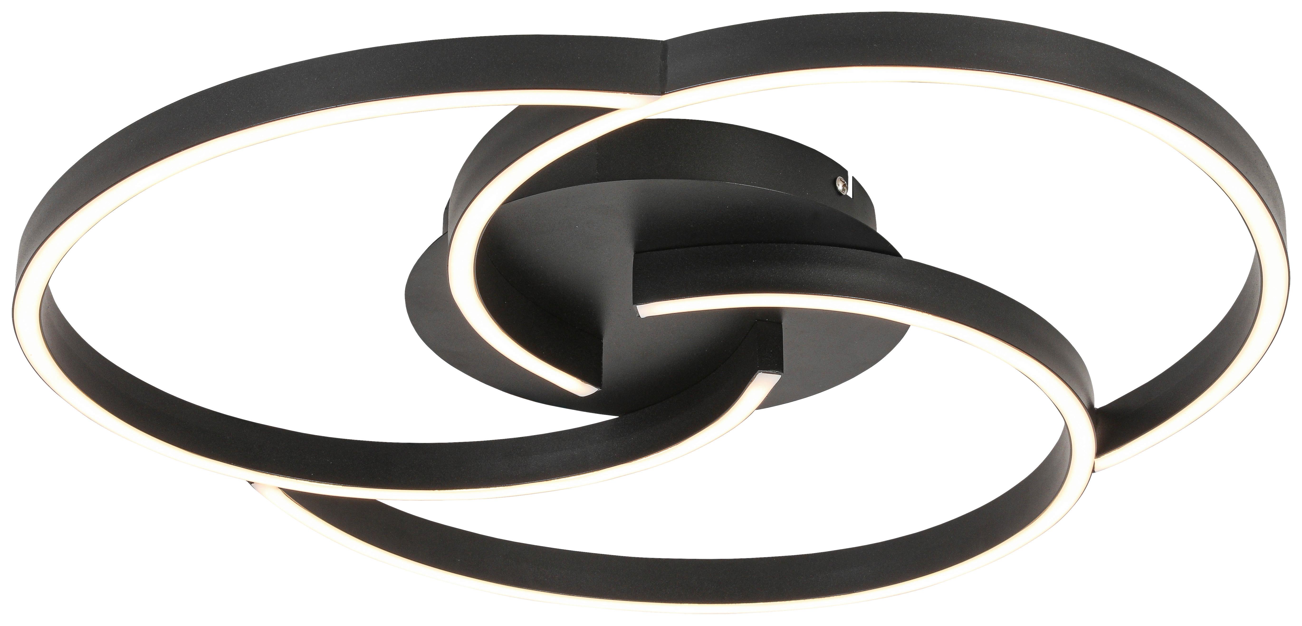 LAMPA SUFITOWA LED DANIELA - czarny, Trend, tworzywo sztuczne/metal (50/7,5cm) - Novel