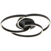 LAMPA SUFITOWA LED DANIELA - czarny, Trend, tworzywo sztuczne/metal (50/7,5cm) - Novel