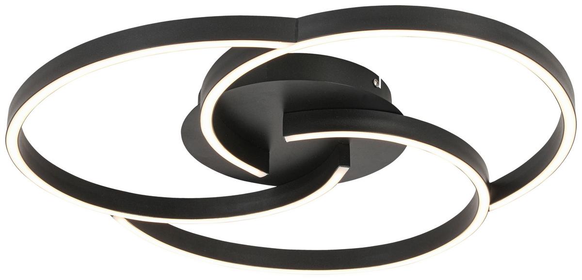 LAMPA SUFITOWA LED DANIELA - czarny, Trend, tworzywo sztuczne/metal (50/7,5cm) - Novel