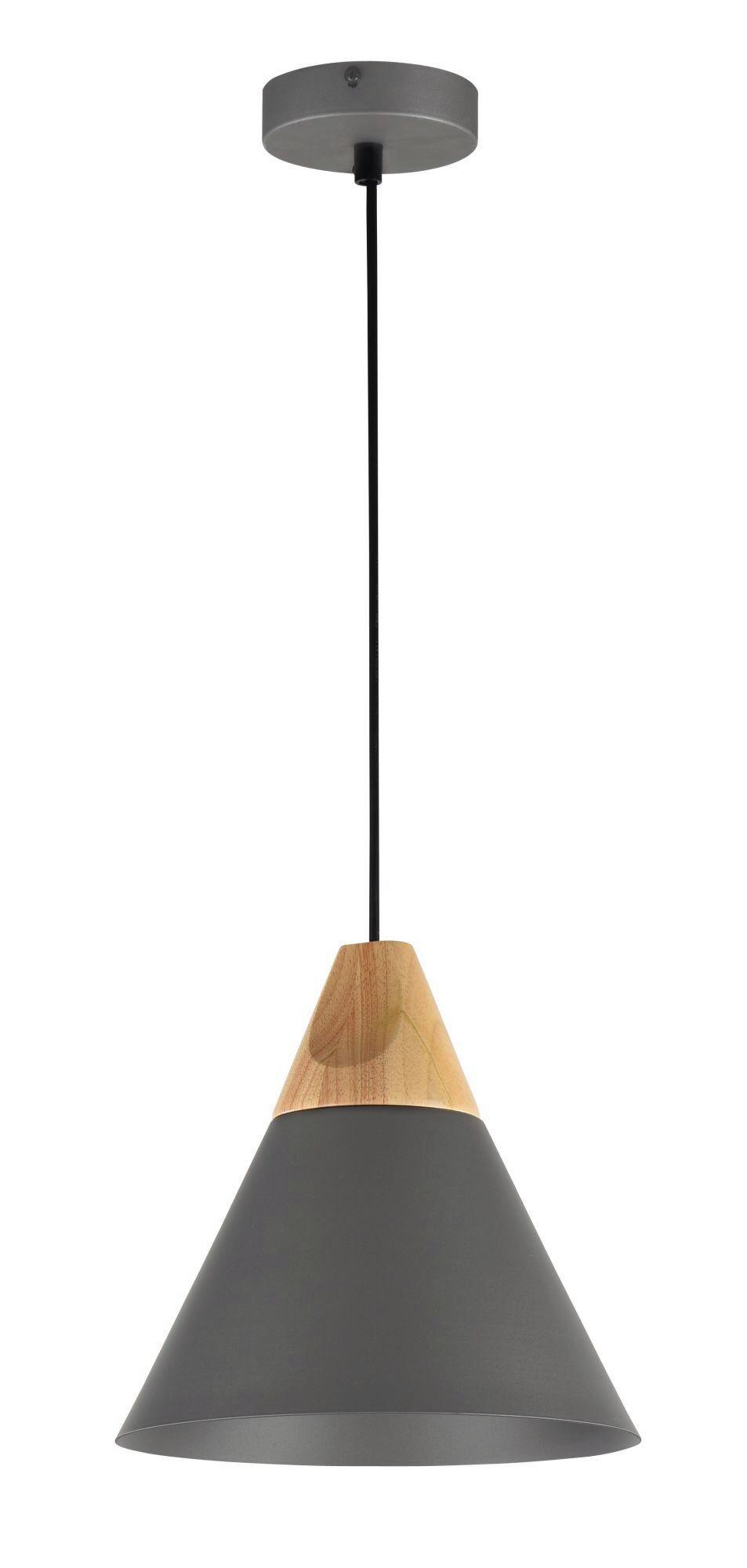 Pendelleuchte Bicones Schwarz max. 60 Watt - Schwarz/Grau, Trend, Holz/Metall (22/13.7cm) - MAYTONI