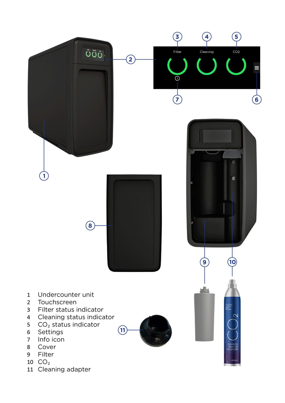 Küchenarmatur 31103110218 Schwarz - Schwarz, Basics, Kunststoff/Metall (20/43,9/51,60cm)