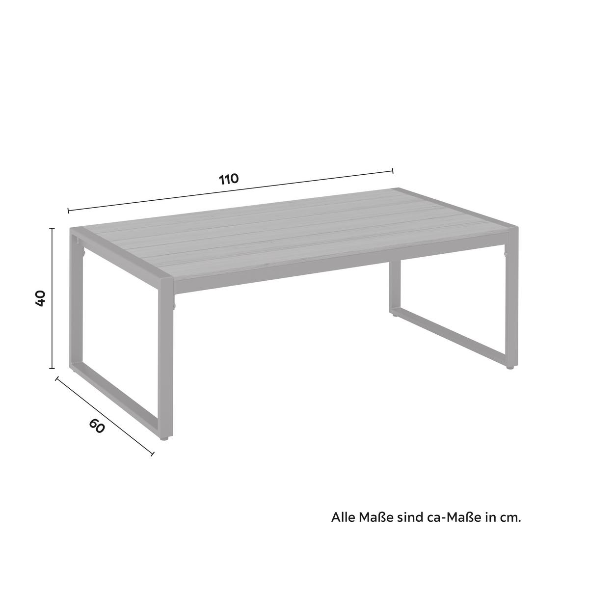 Kerti Garnitúra Rafael - antracit/szürke, Modern, műanyag/textil (128/81/72cm) - Mömax