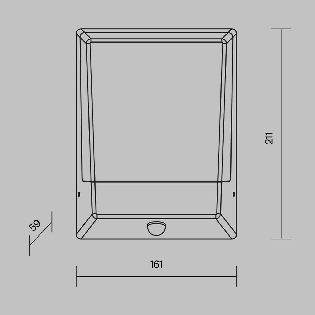 AUSSENWANDLEUCHTE ROW - Graphitfarben, Modern, Metall (16,1/5,9/21,1cm) - MAYTONI
