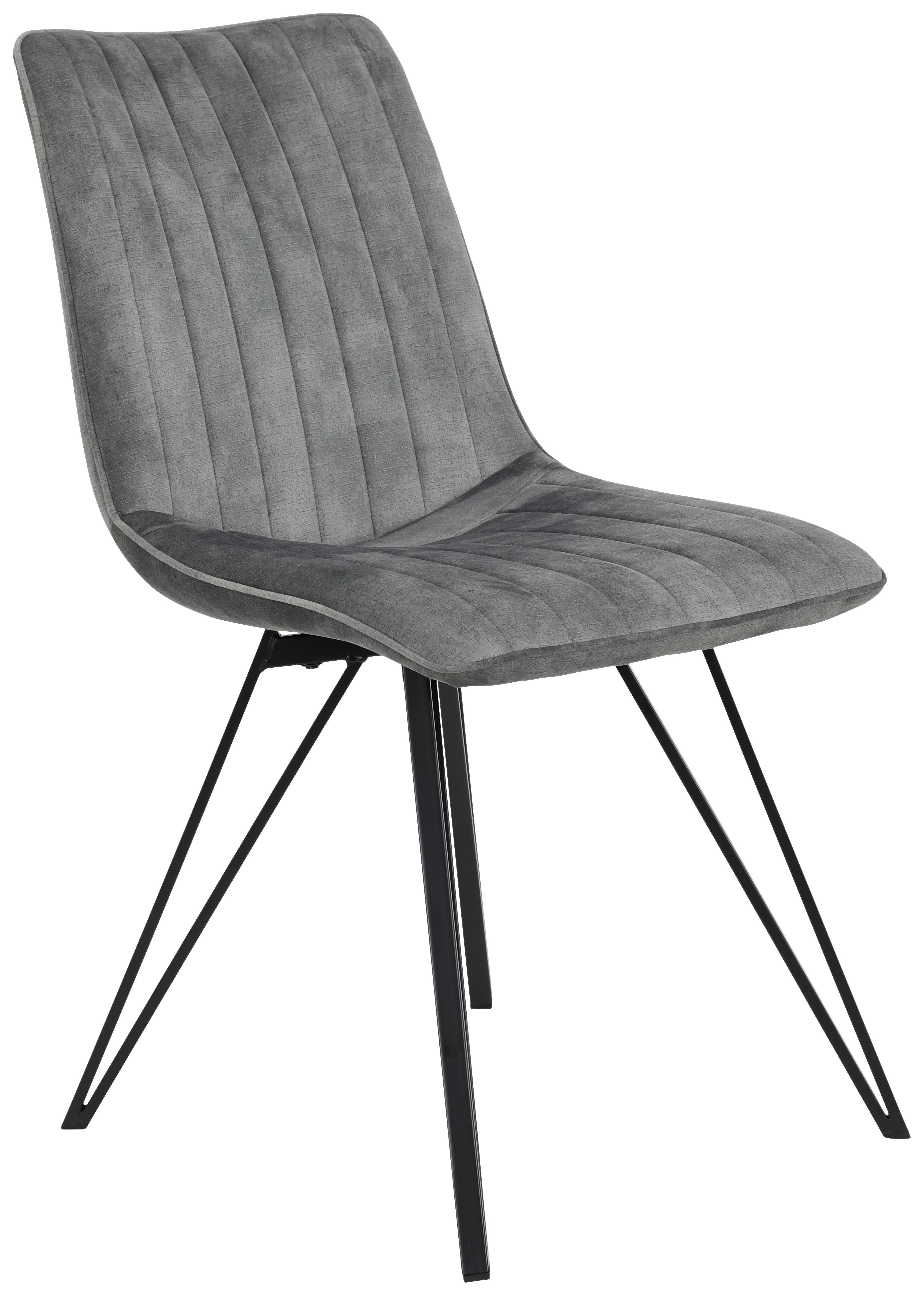 Scaun Marie S - negru/gri, Modern, metal/textil (47/87/58cm) - Mömax