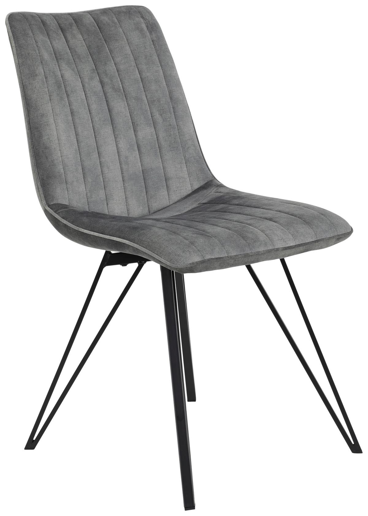 Scaun Marie S - negru/gri, Modern, metal/textil (47/87/58cm) - Mömax