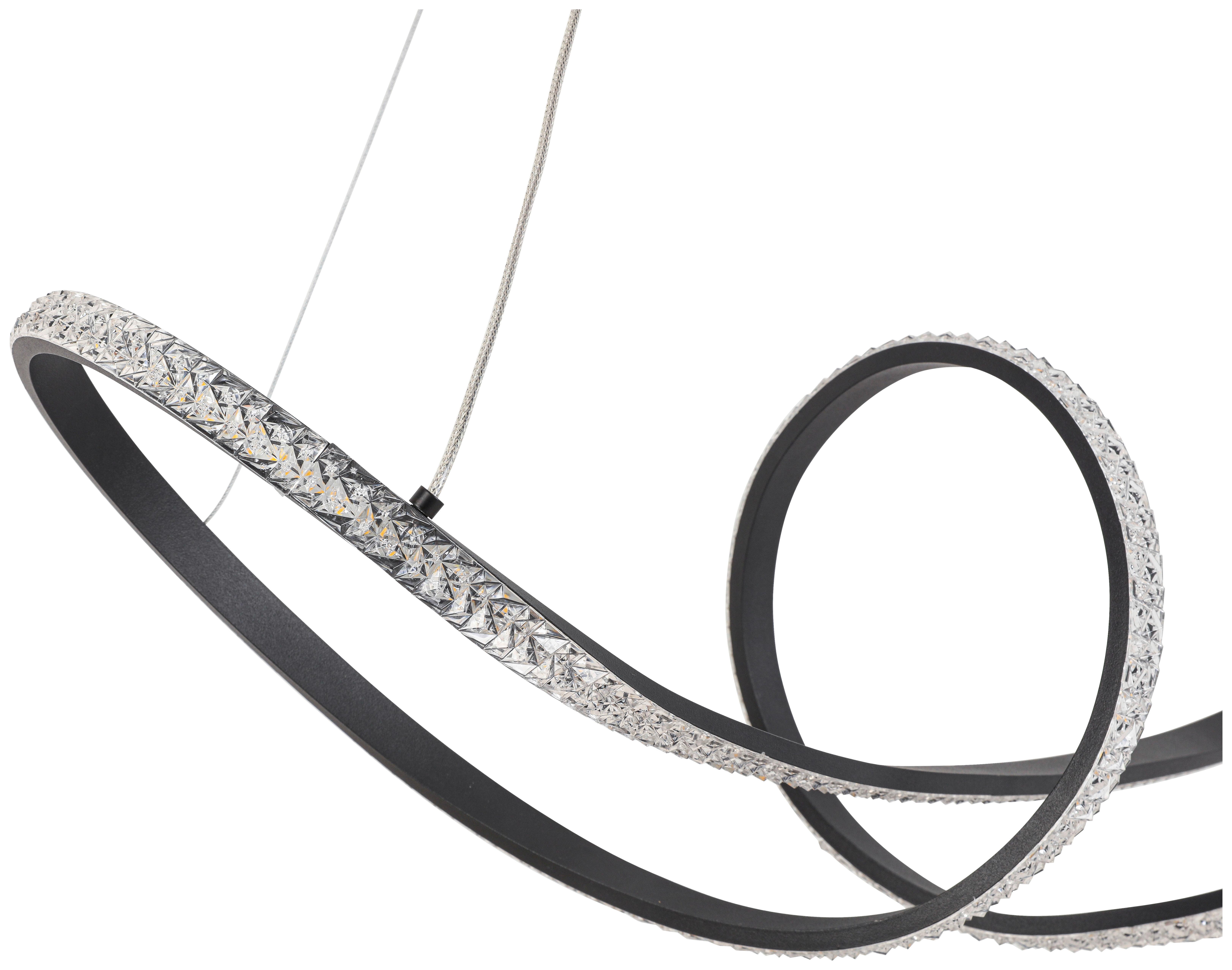 Led Luster Hit - crna, Moderno, metal/plastika (74/22/120cm) - Modern Living