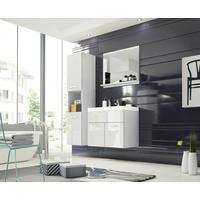 Kopalnica Montreal, Bela, Visoki Sijaj, 4-Delno - bela/visoki sijaj, Trendi, kovina/leseni material (90cm) - P & B