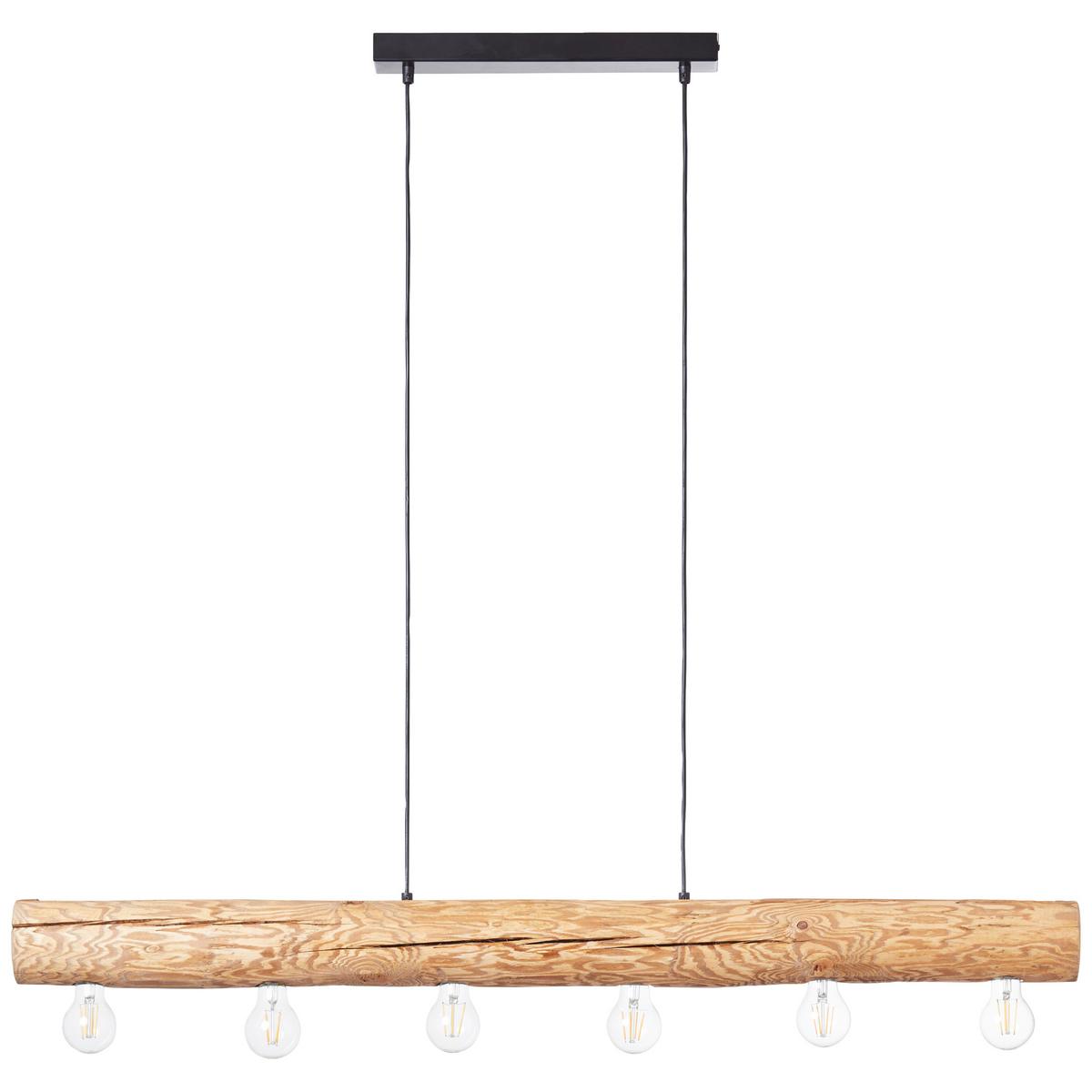 Hängeleuchte Trabo Kieferfarben max. 25 Watt - Kieferfarben, Natur, Holz/Metall (105/70/115cm) - Brilliant
