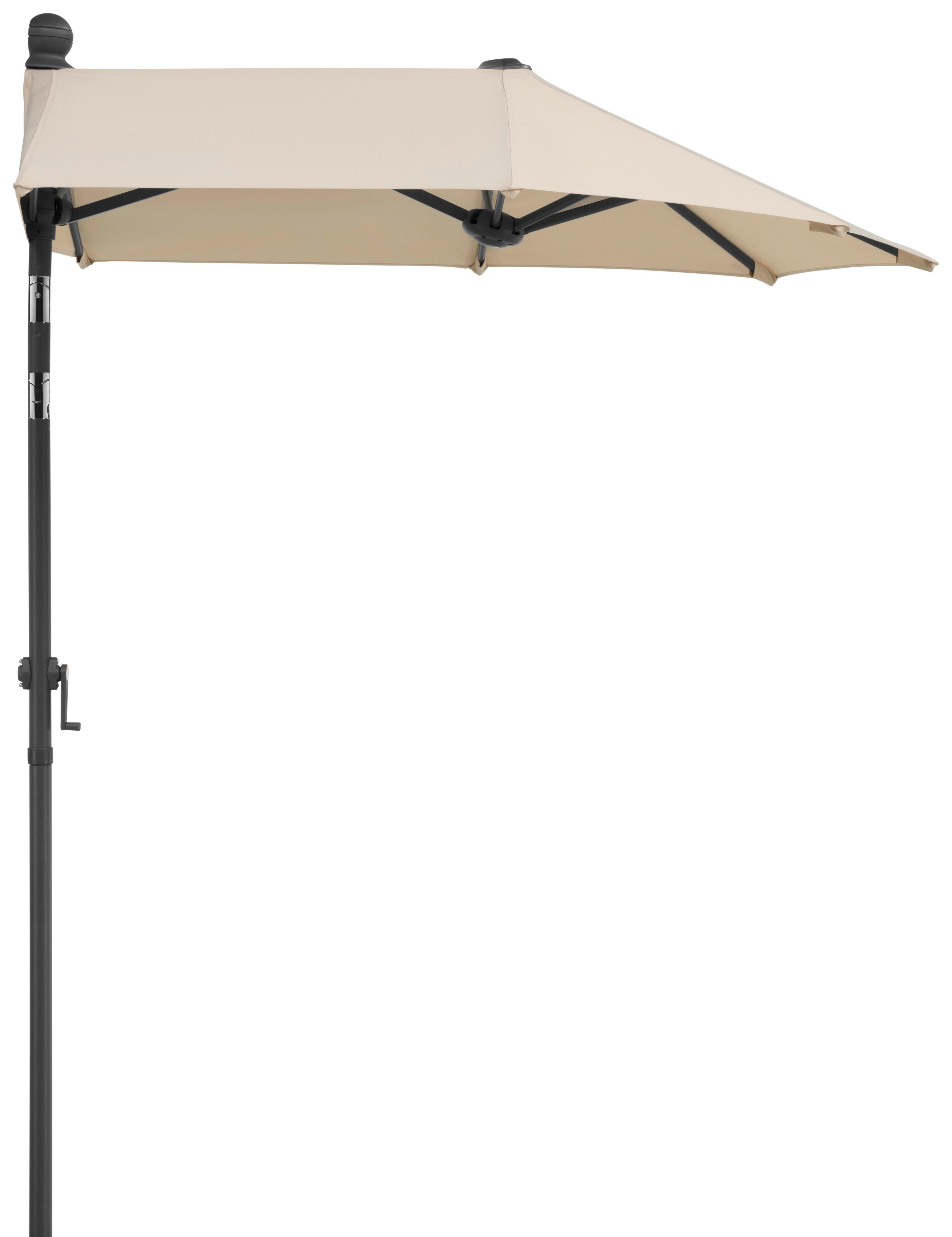 Ampelschirm Salerno Mezza ca.150x228x150cm Naturfarben - Anthrazit/Naturfarben, Basics, Textil/Metall (150/228/150cm) - Schneider