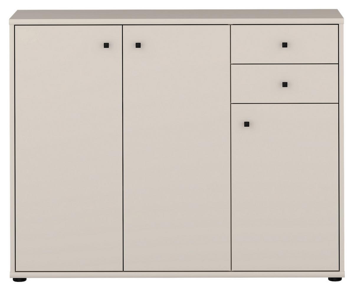 Komoda Tempra 2, Peščena - črna/peščene barve, Konvencionalno, umetna masa/leseni material (108,8/85,5/34,8cm) - Mömax