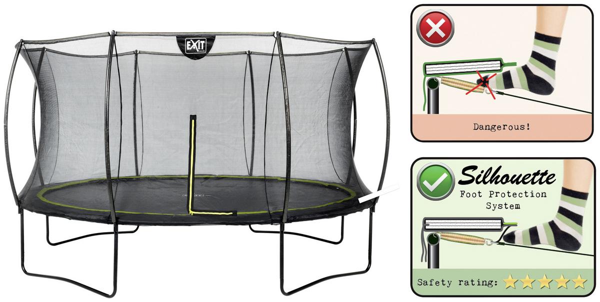 Trampolin Exit Silhouette, Ø 366cm - črna, Konvencionalno, kovina (366/268cm) - EXIT Toys