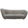 Megasofa "Retro" , braun - Chromfarben/Braun, MODERN, Textil/Metall (256/85/115cm) - MID.YOU