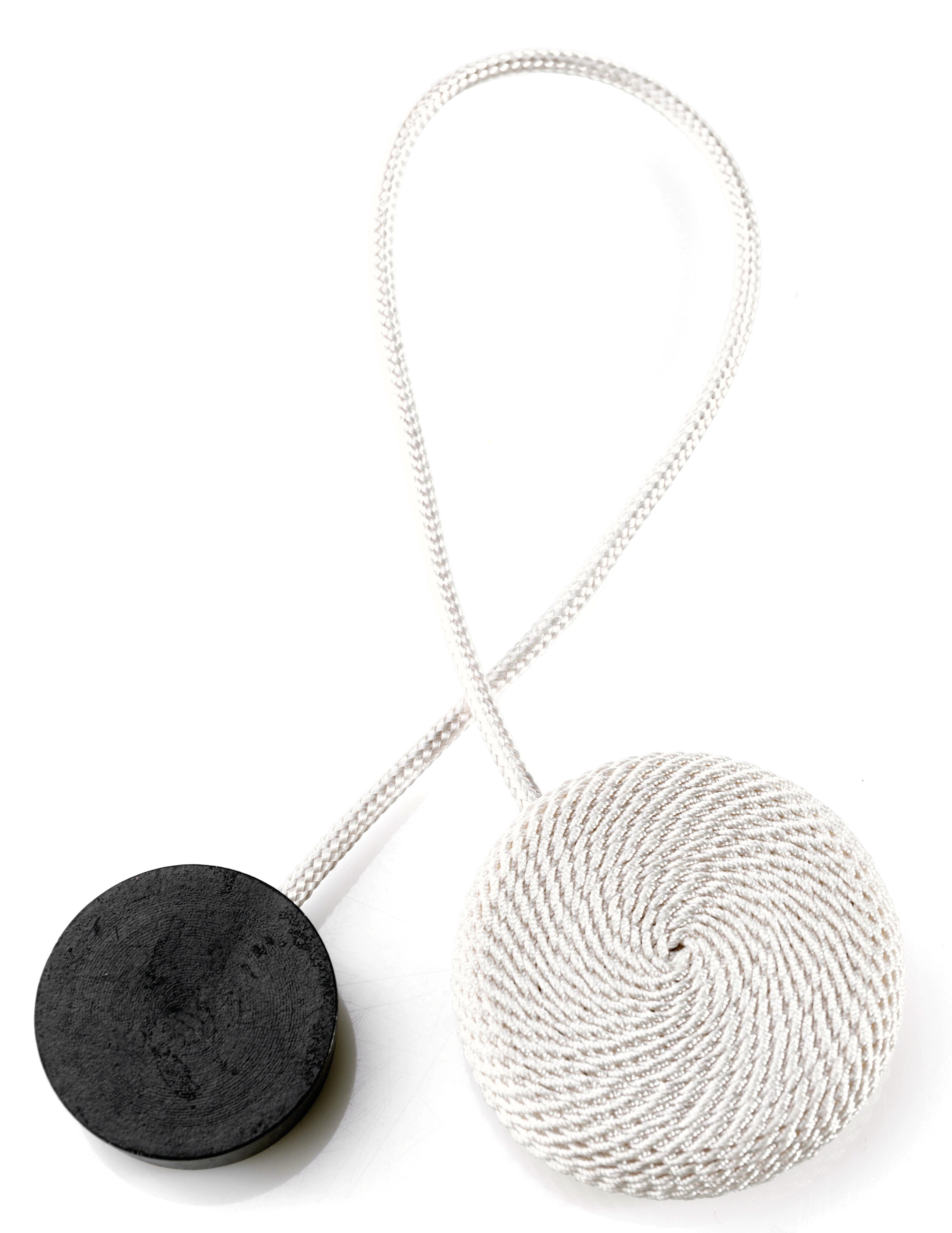 Dekoclip Jan in diversen Farben - Schwarz/Weiß, Textil (38cm) - Modern Living