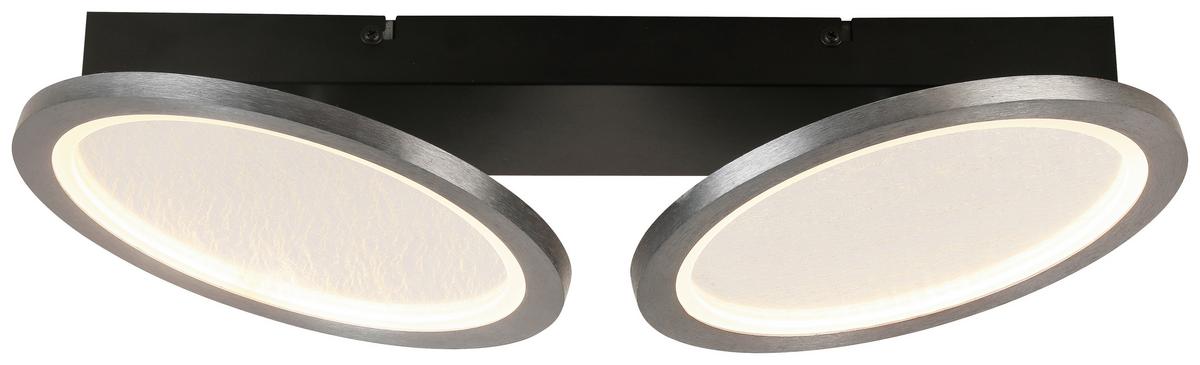 plafonnier LED max. 22,8 Watt - Graphitfarben/Schwarz, Modern, Kunststoff/Metall (51/25/8,1cm) - Modern Living