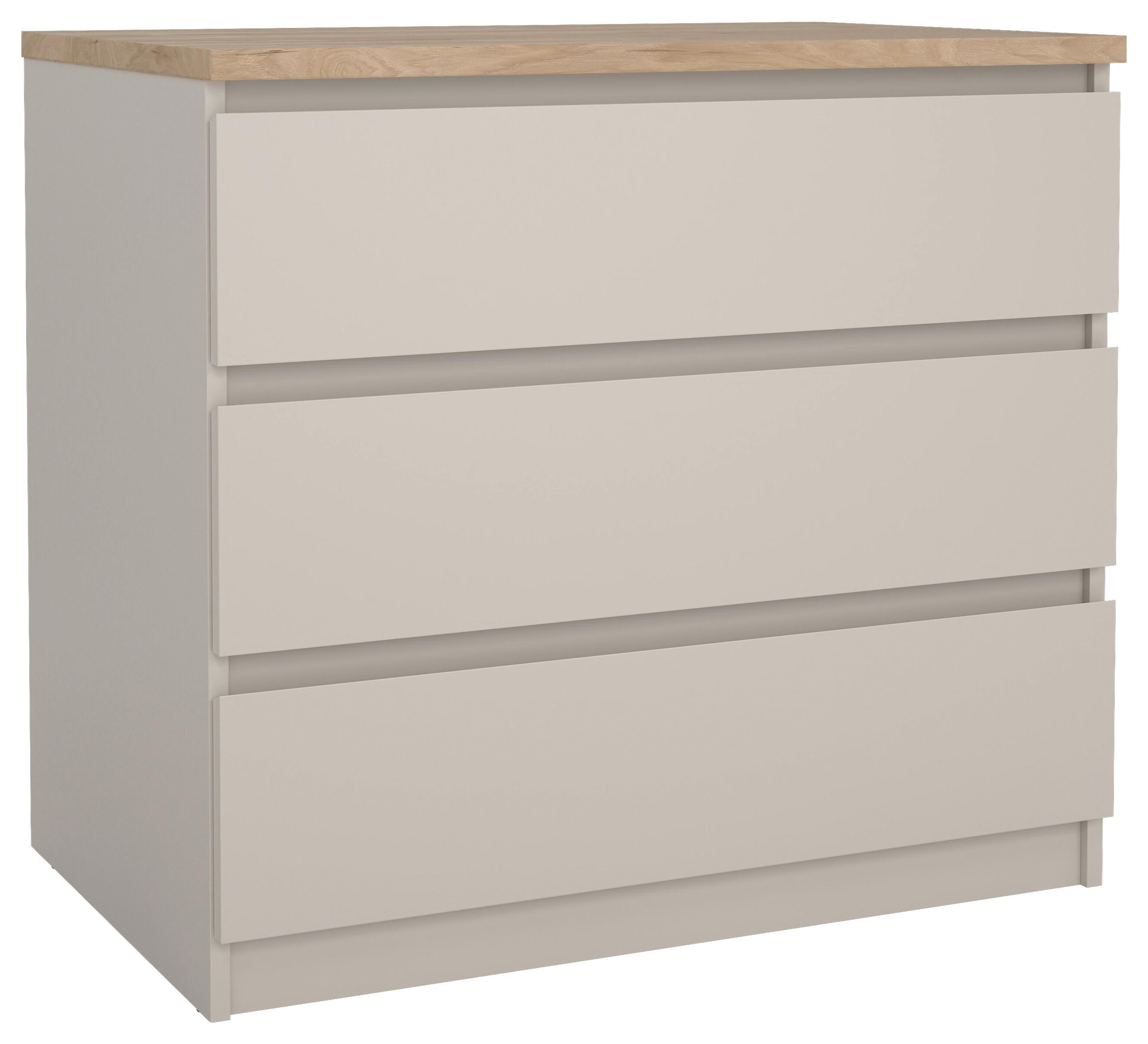 KOMODA NAIA - kolor dębowy/kaszmir, Basics, materiał drewnopochodny (77/70,1/50cm) - Boxxx