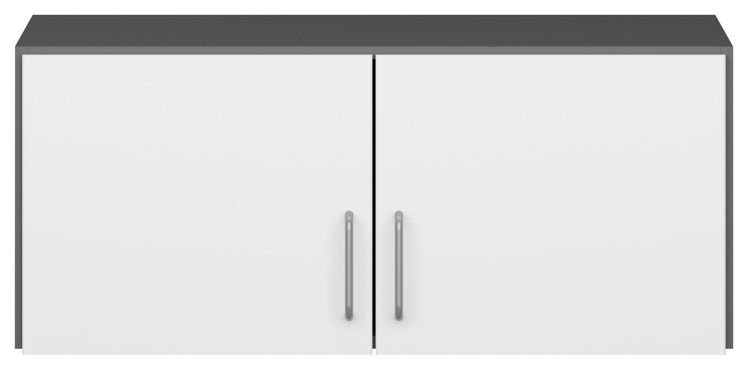 Nastavek Za Omaro Aalen, Bela, Siva, Š. 91 Cm - siva/bela, Konvencionalno, umetna masa/leseni material (91/39/54cm)