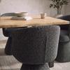 ARMLEHNSTUHL MAYLEA - Grau, MODERN, Holz/Textil (61/60,5/81cm) - Bessagi Home