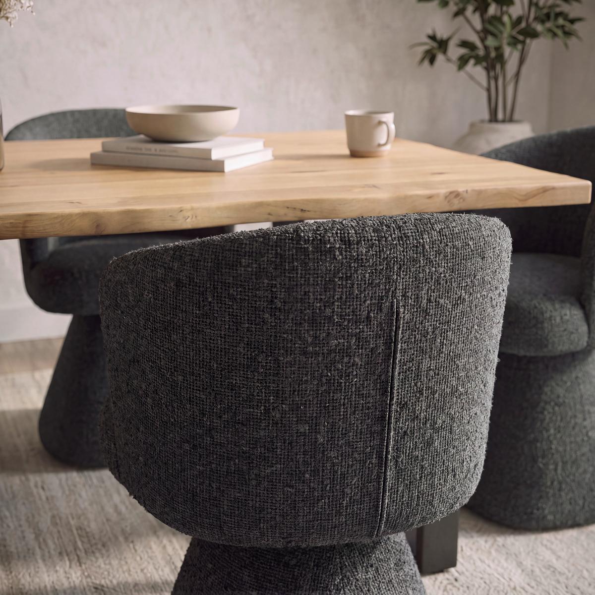 Armlehnstuhl Maylea Grau Webstoff Gepolstert - Grau, MODERN, Holz/Textil (61/60,5/81cm) - Bessagi Home