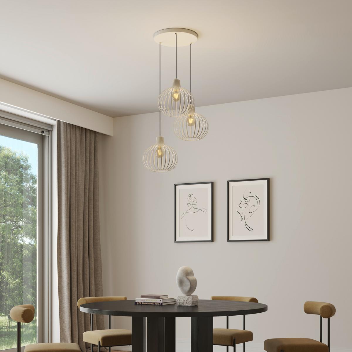 LAMPA WISZĄCA 33379319 MATEO - kremowy, Basics, metal (50/120cm) - Globo