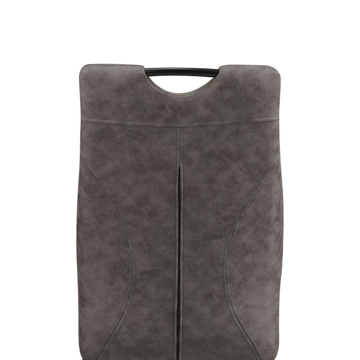 KRZESŁO NA PŁOZIE KERMIT - czarny/szary, Design, metal/tkanina (43/97/57cm) - Xora