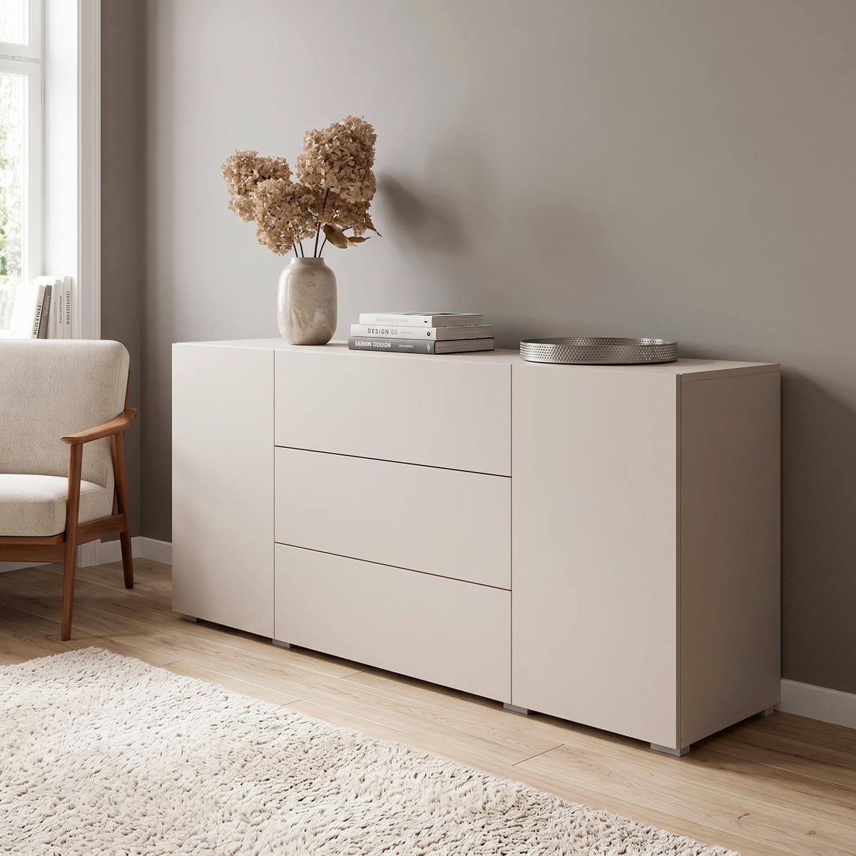 Tálalószekrény Berlin 150 - kasmírszínű, Design, faalapú anyag (150/68/38,5cm) - P & B