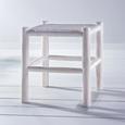 Hocker Phil - Weiß, KONVENTIONELL, Holz (40/45/40cm) - PREMIUM LIVING