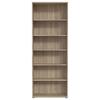 Regal Tempra 2, Barva Hrasta Sonoma - barve aluminija/hrast sonoma, Basics, leseni material (74/198/35cm) - Mömax