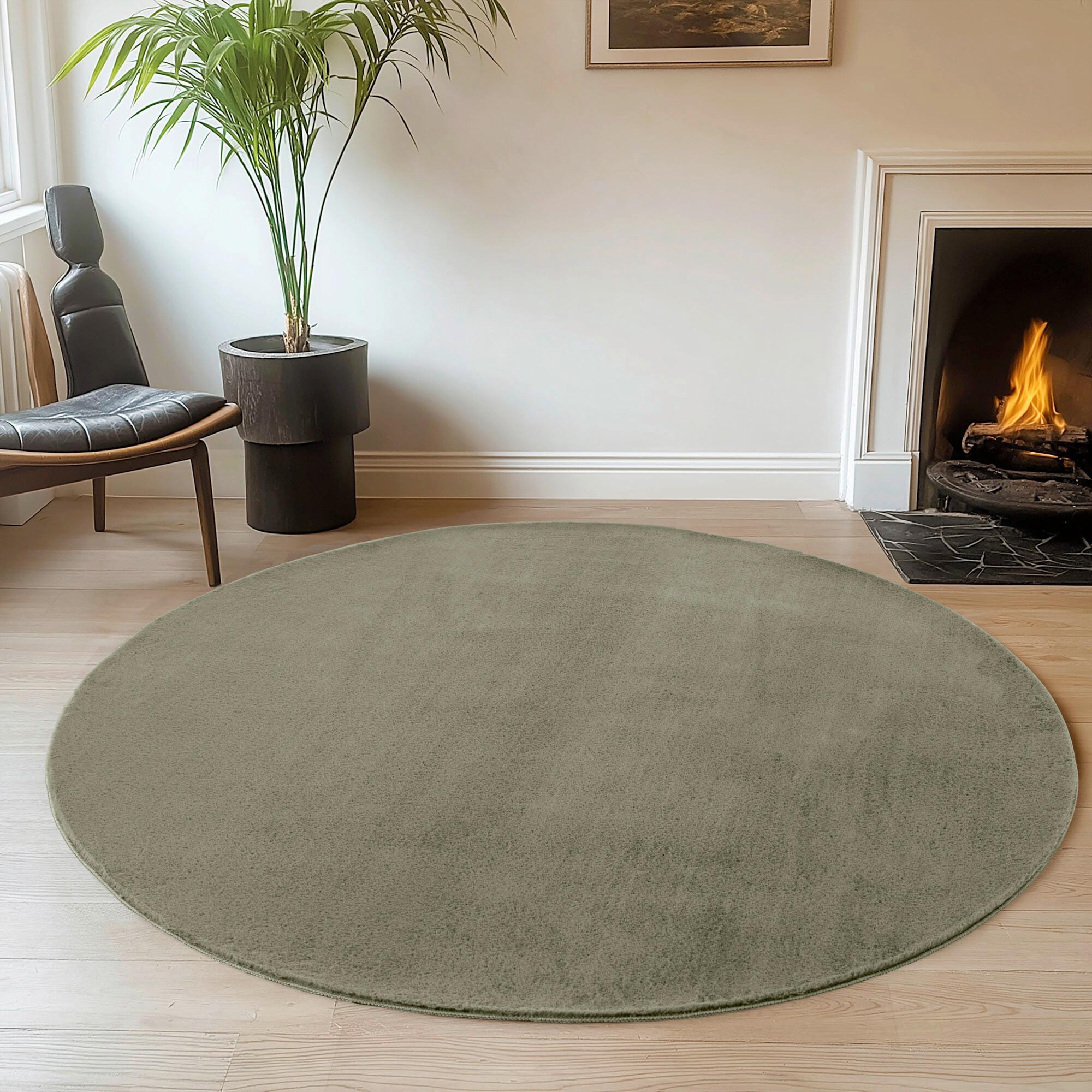 Tkana Preproga Joy, Olivno Zelena, 80cm - olivno zelena , Design, tekstil (80cm)