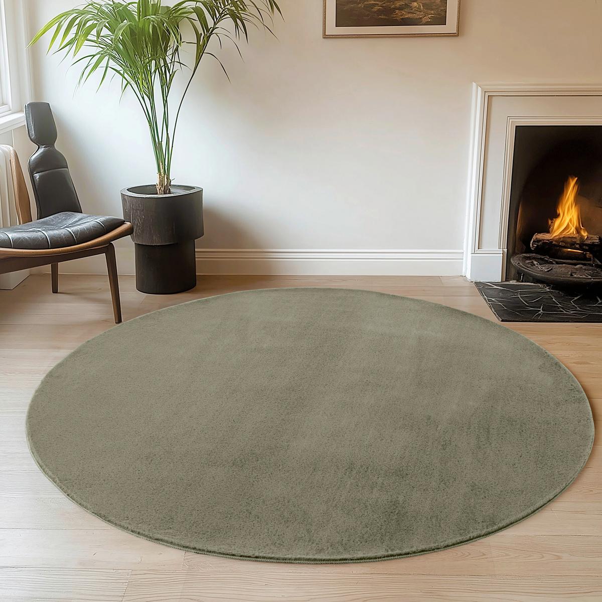 Tkana Preproga Joy, Olivno Zelena, 80cm - olivno zelena , Design, tekstil (80cm)