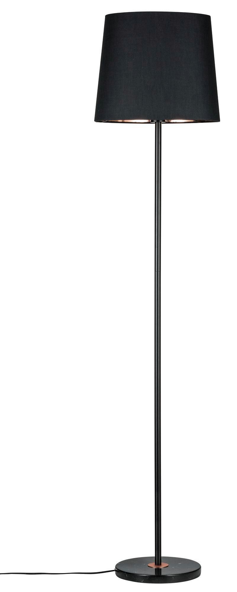 Stehleuchte Enja max. 20 Watt - Schwarz/Kupferfarben, Design, Textil/Stein (36/36/160cm) - Paulmann