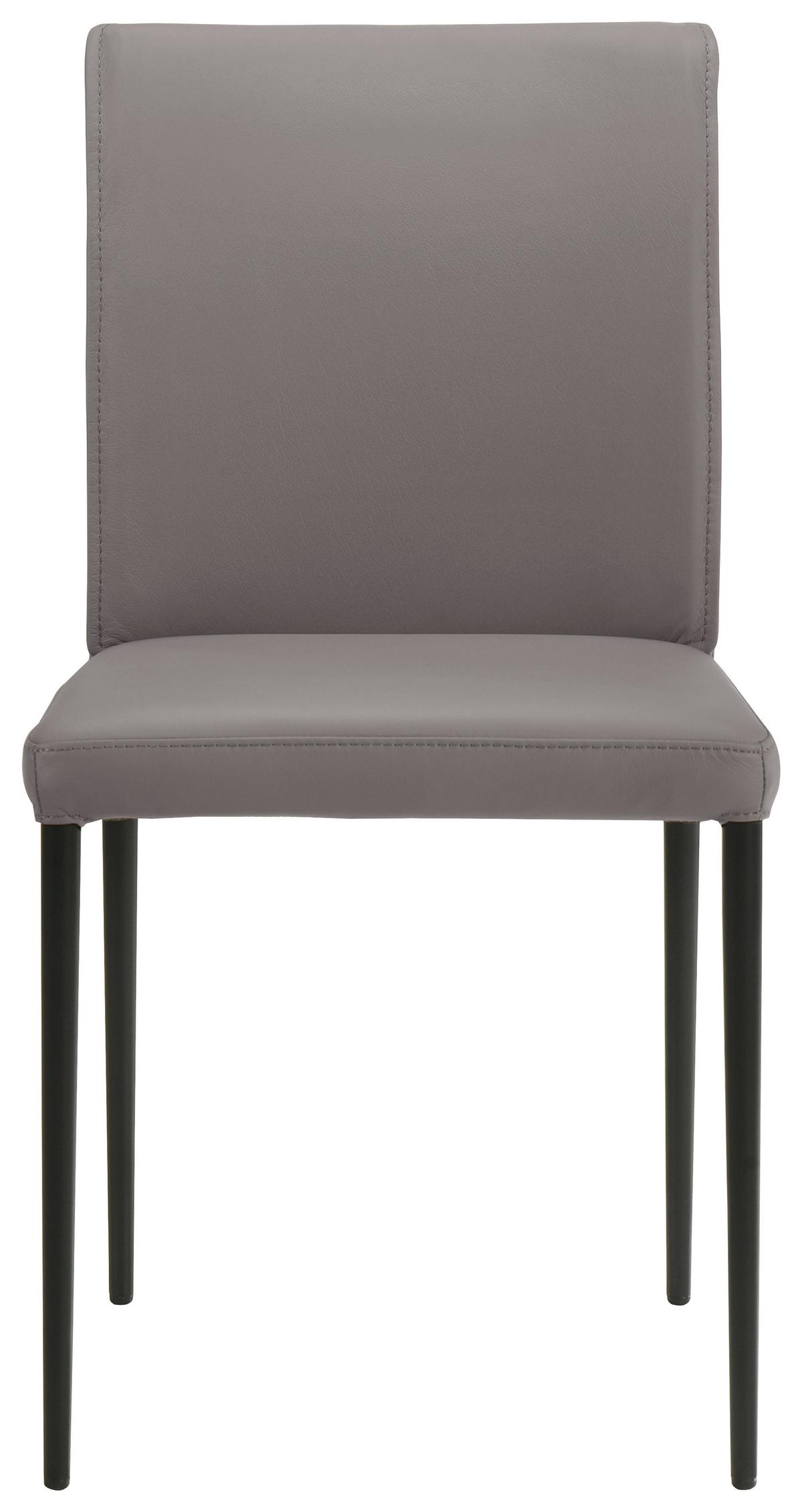 KRZESŁO ANGELO -EXKLUSIV- - czarny/brązowy, Design, skóra/metal (46/87/58cm) - Johann Jakob