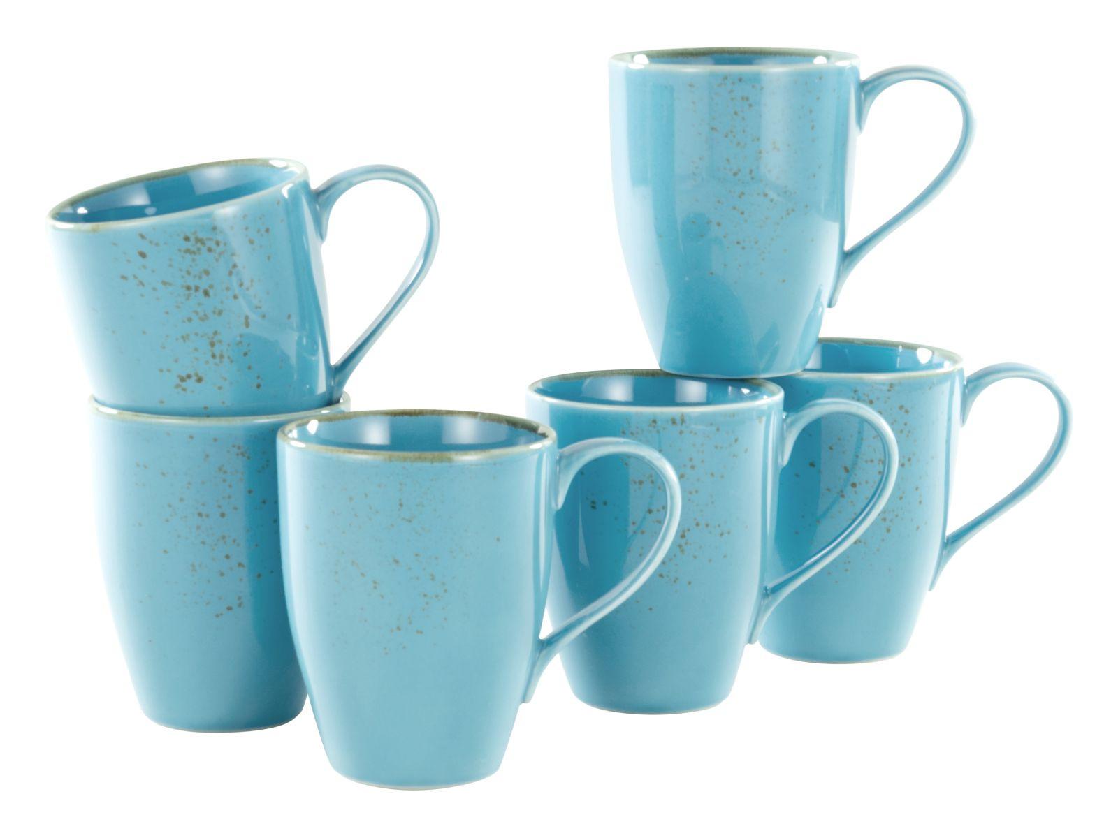 Set Skodelic Blue, 6-Delni - svetlo modra, Trend, keramika (300ml) - Creatable