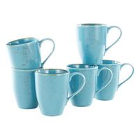 Set Skodelic Blue, 6-Delni - svetlo modra, Trend, keramika (300ml) - Creatable