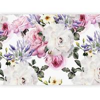 Fototapeta Sentimental Garden, 350x245cm - vijolična/bela, Trendi, tekstil (350/245cm) - artgeist