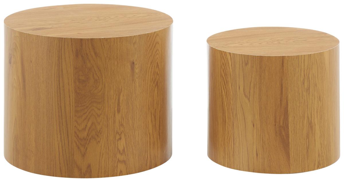 Măsuță de cafea MAYO - culoare natur, Design, material pe bază de lemn (48/38/38/32/48/38cm) - Modern Living
