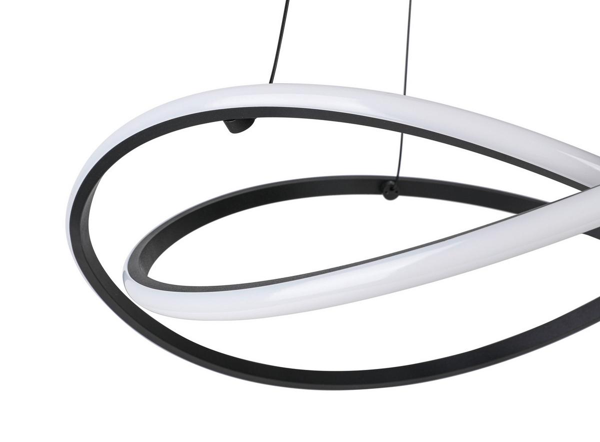 LAMPA WISZĄCA TESSA - czarny/biały, Trend, tworzywo sztuczne/metal (47/120cm) - Collet's Monde