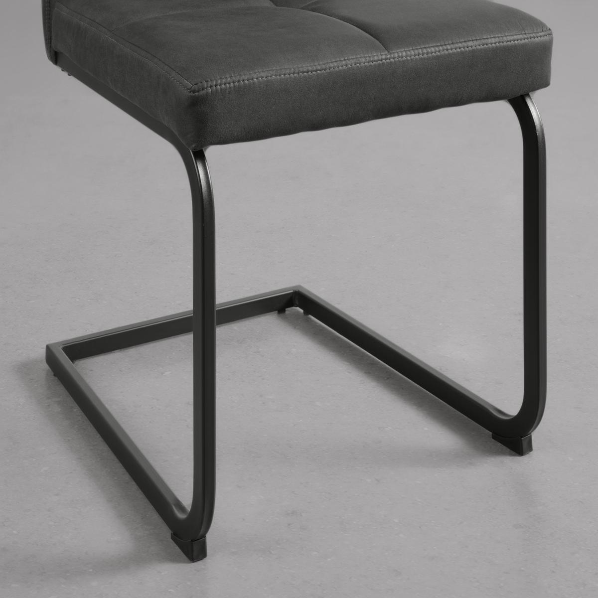 Scaun cantilever COOPER - negru/gri, Modern, metal/textil (45/93/60cm) - Mömax