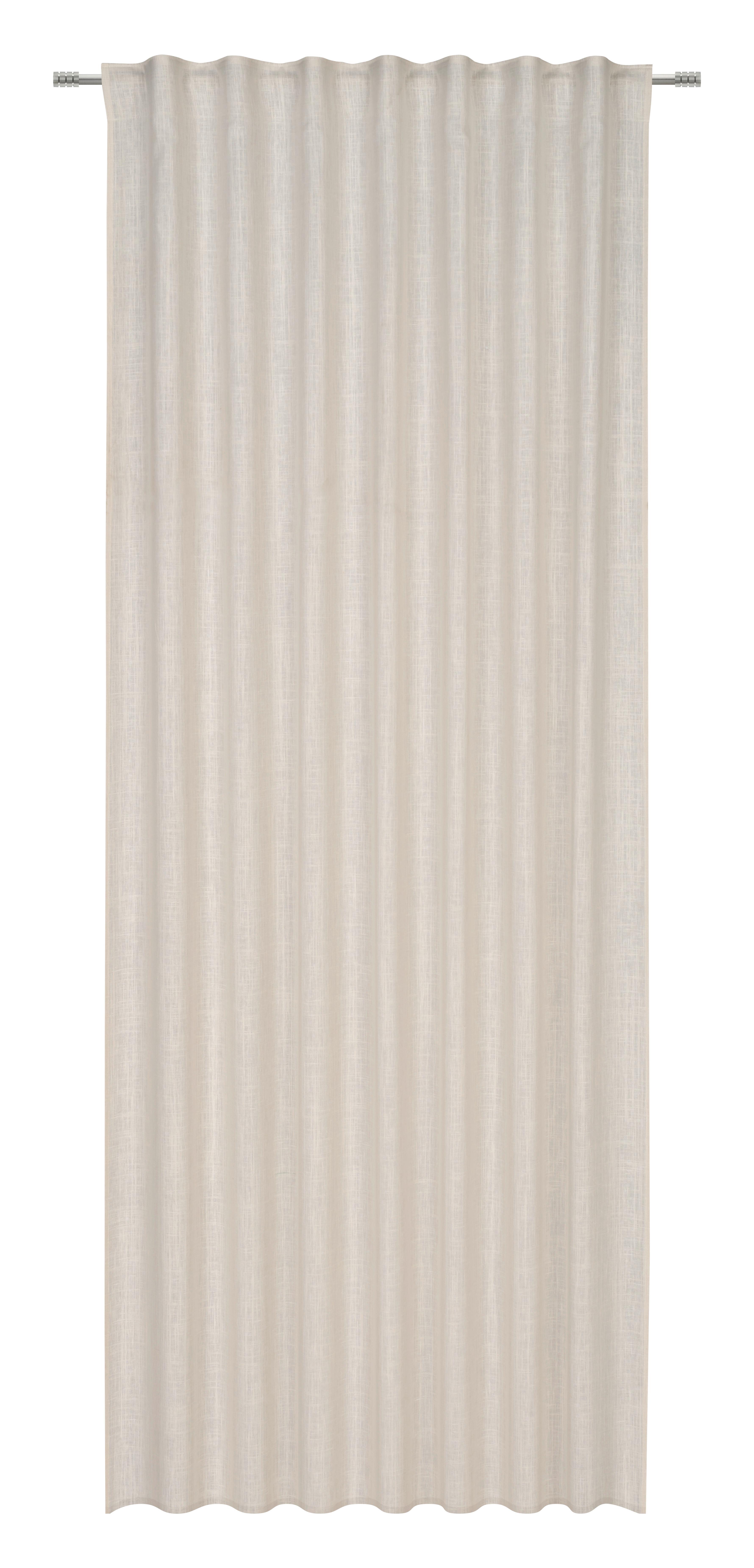 GARDINLÄNGD LINA - sandfärgad, textil (140/255cm) - Premium Living