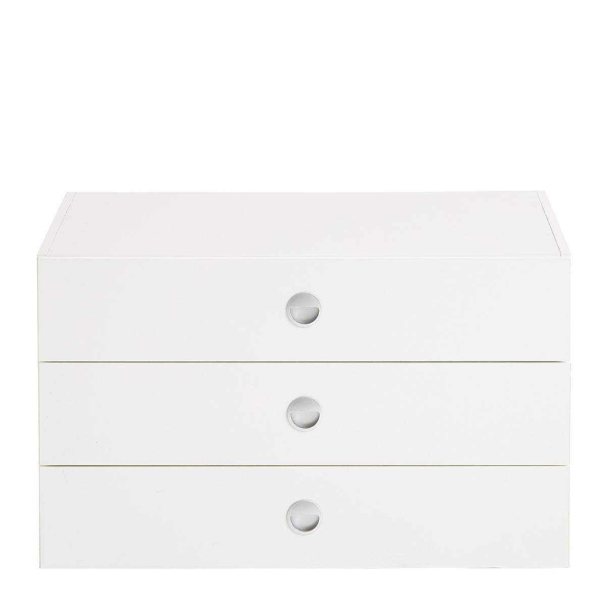 WKŁAD Z SZUFLADAMI ZUBEHÖR - biały, materiał drewnopochodny (82/49/49cm) - Carryhome