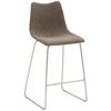 Barhocker My Solo ca. 49x100 cm Schlammfarben - Schlammfarben/Edelstahlfarben, KONVENTIONELL, Textil/Metall (49/99/51cm) - Livetastic