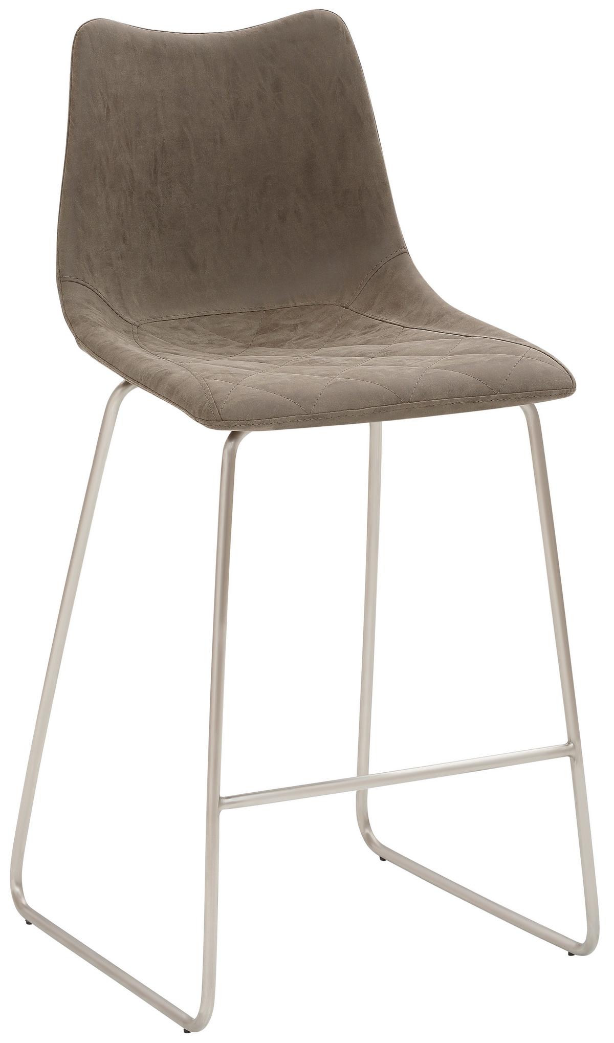 Barhocker My Solo ca. 49x100 cm Schlammfarben - Schlammfarben/Edelstahlfarben, KONVENTIONELL, Textil/Metall (49/99/51cm) - Livetastic