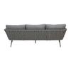LOUNGEGARNITUR MILA - Dunkelgrau, MODERN, Textil/Metall (236/69/70cm) - Bessagi Garden