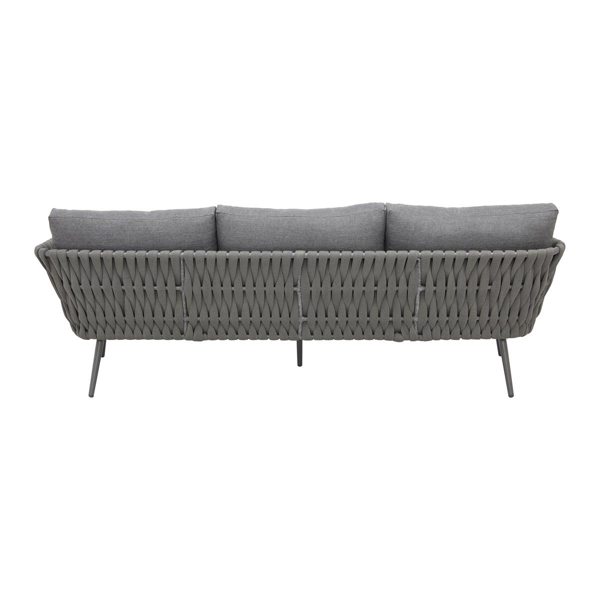 Garnitură grădină Mila - gri închis, Modern, metal/textil (236/69/70cm) - Bessagi Garden